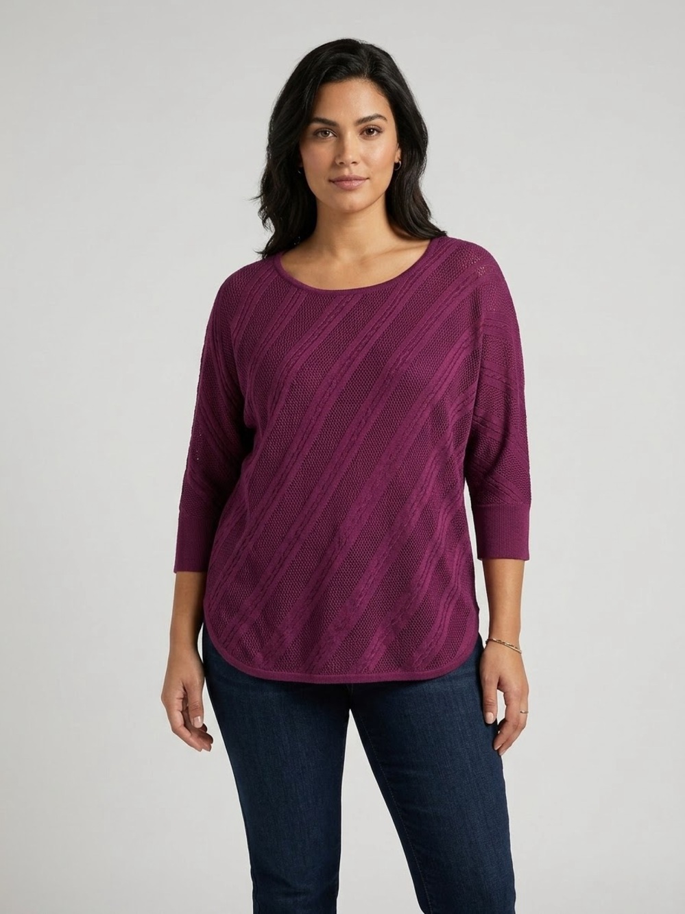 Lee Women's Plum Scoop-Neck Knit Top